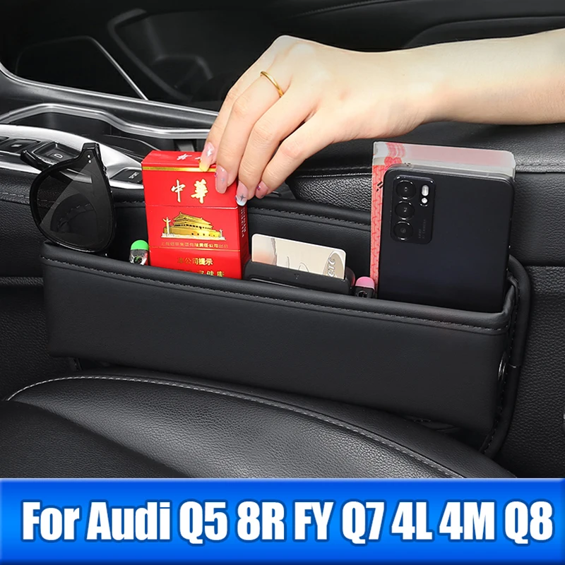 

Car Seat Crevice Storage Box Pocket For Audi Q5 8R FY Q7 4L 4M Q8 SQ5 SQ7 SQ8 2008 - 2018 2019 2020 2022 2023 2024 Accessories