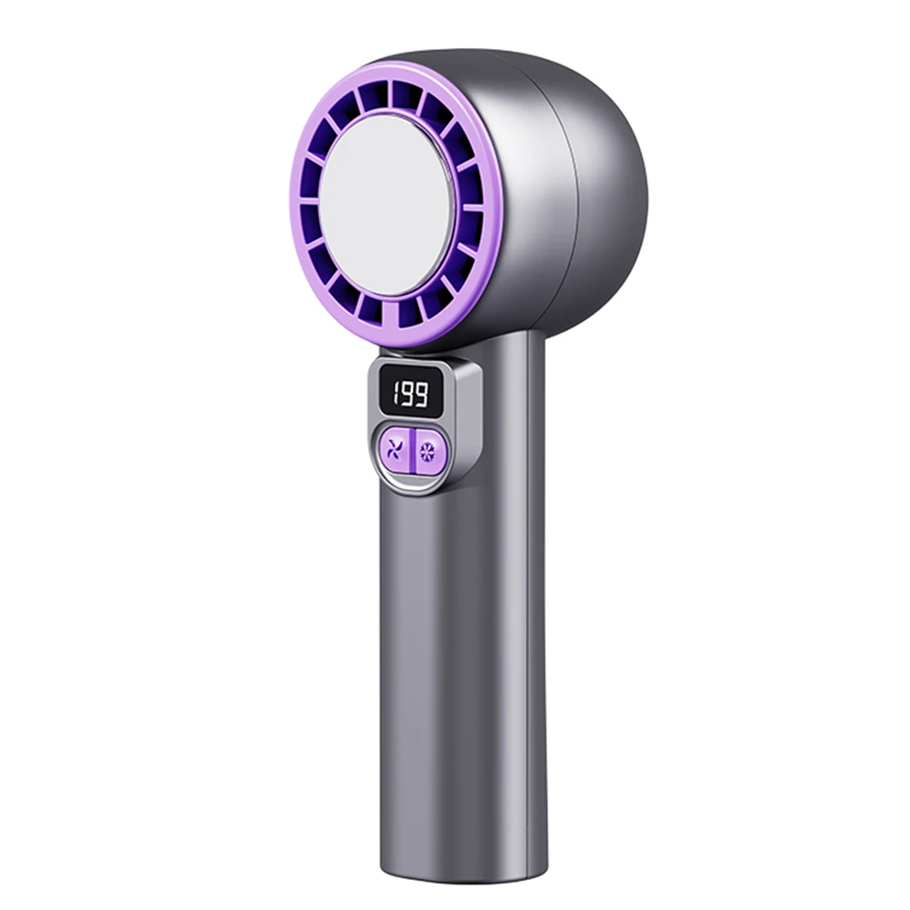 

Everyday Use White Adjustable Wind Speed Lightweight Cooling Fan 3000 MAh Battery Capacity Built-in Digital Display