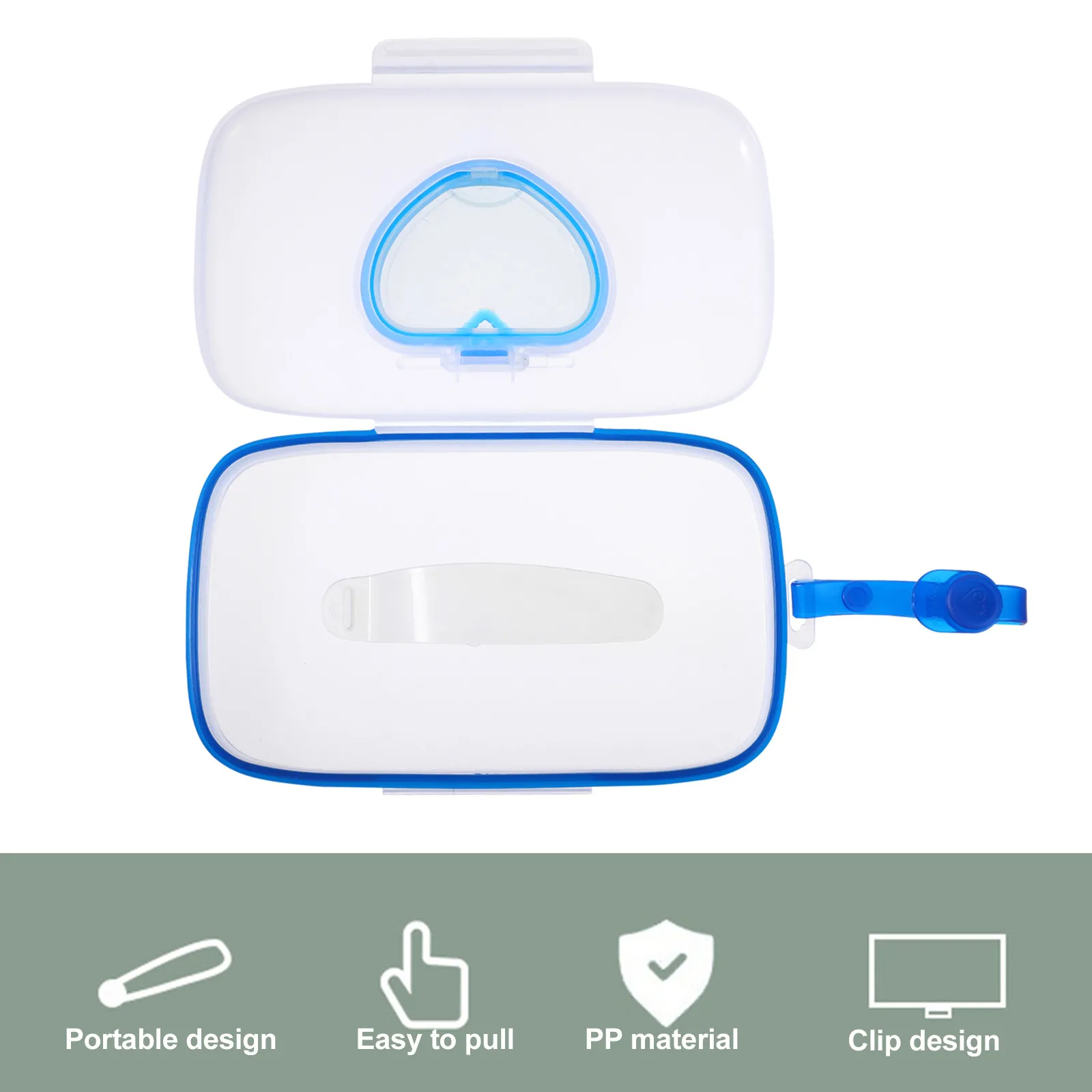 1Pcs Portable Wet Tissue Box High Quality PP Material Silicone Seal Baby Stroller Hanging Case Outdoor Baby Wipes Holder