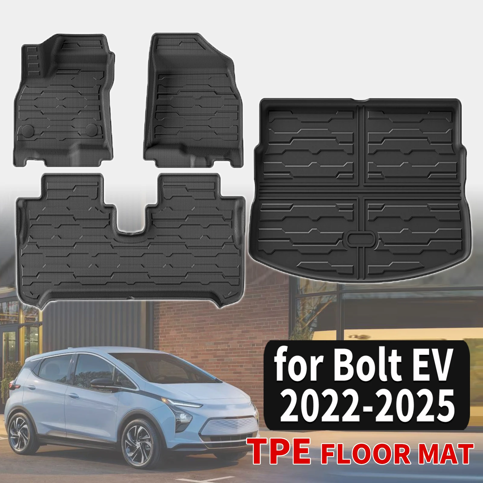 

for Chevrolet Chevy Bolt EV 2025 2024 2023 2022 (Not fit for EUV) Custom TPE All-Weather Floor Mats Accessories