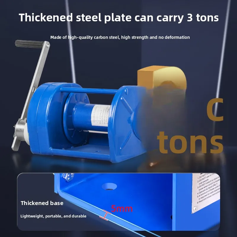 CX heavy duty hand   two-way self-locking manual winch   3 tons 40m tractor