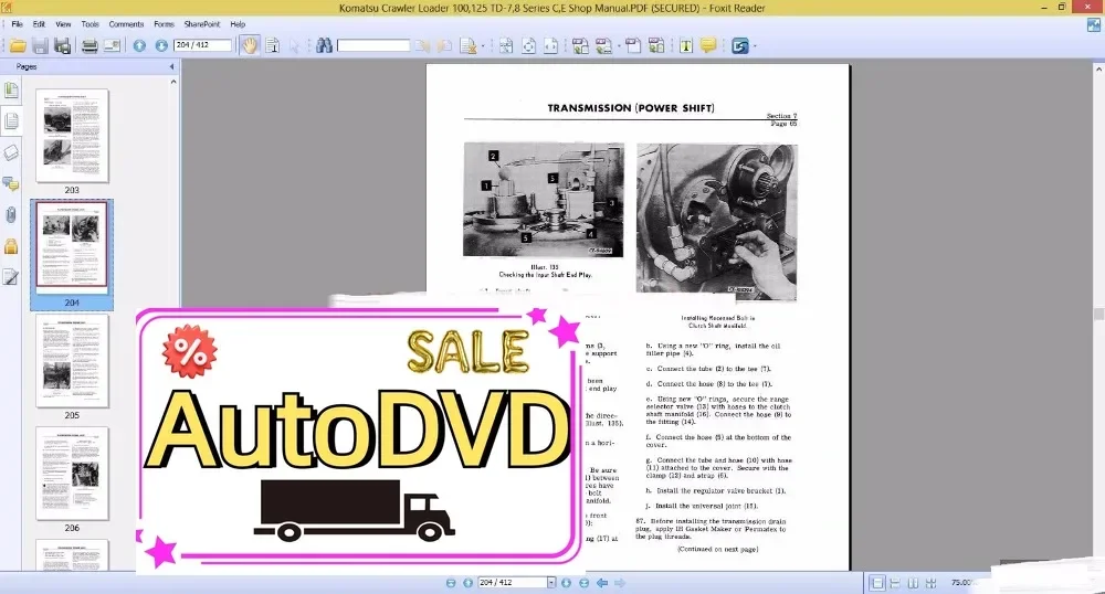 

AutoDVD Komatsu Все модели По руководство по магазинам 2017 PDF 70 ГБ + 2021 г.
