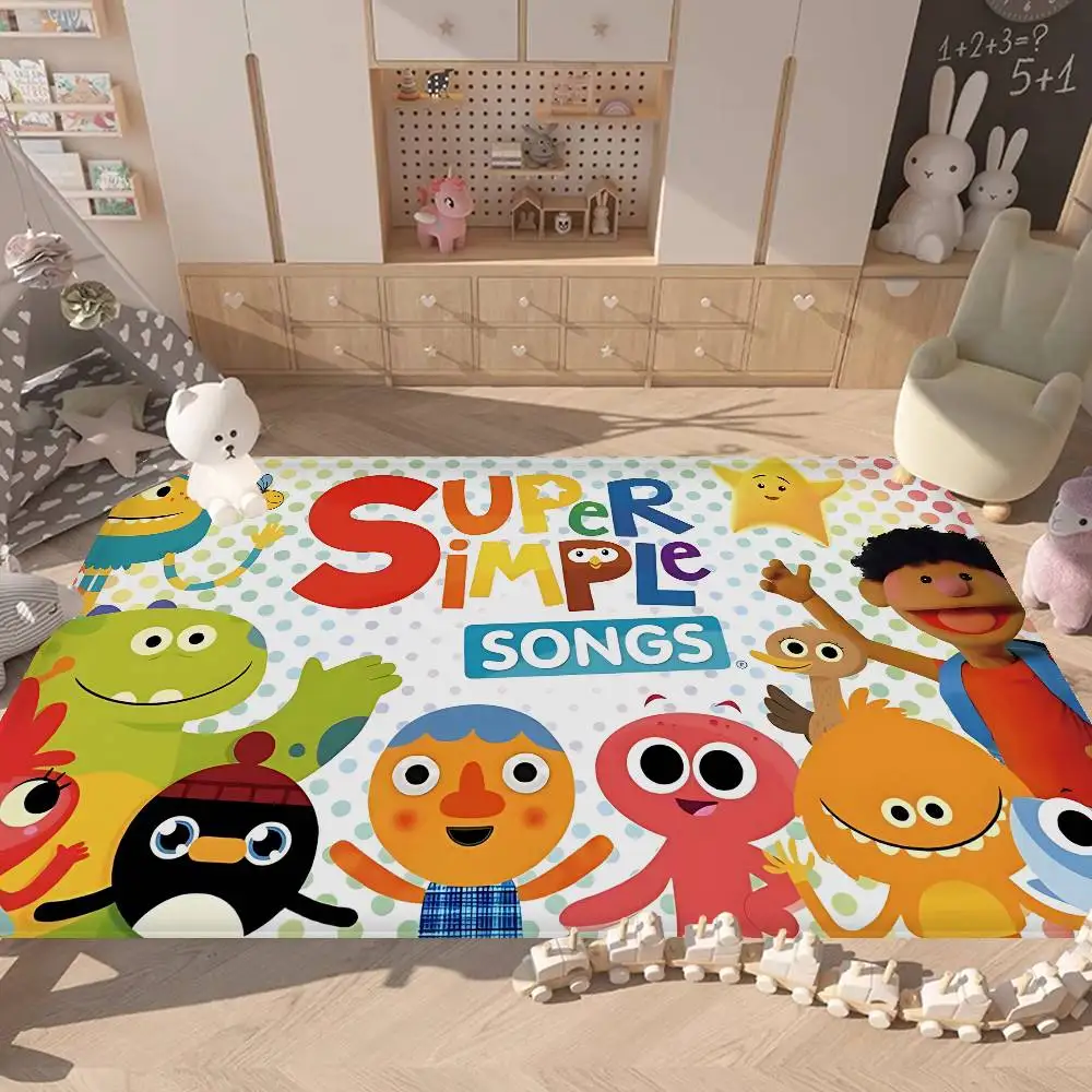 S-Super S-Simple Songs Floor Mat Retro Multiple Choice Living Room Kitchen Rug Non-Slip Modern Home Decor