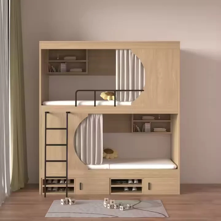 Factory Direct Sale Bedroom Furniture Wholesale Customized Metal Double Decker Bed Frame Adult Loft Bed