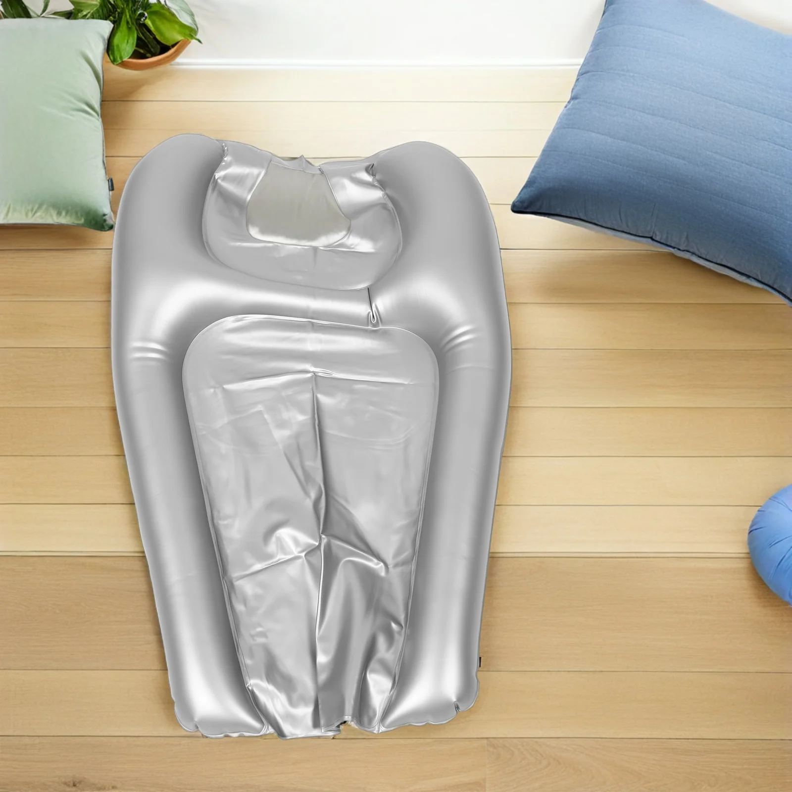 

Inflatable Wash Tray 0.25mm PVC Hair Washing Basin Portable Salon Sink for Home Bedridden Care Lightweight Ergonomic Foldable