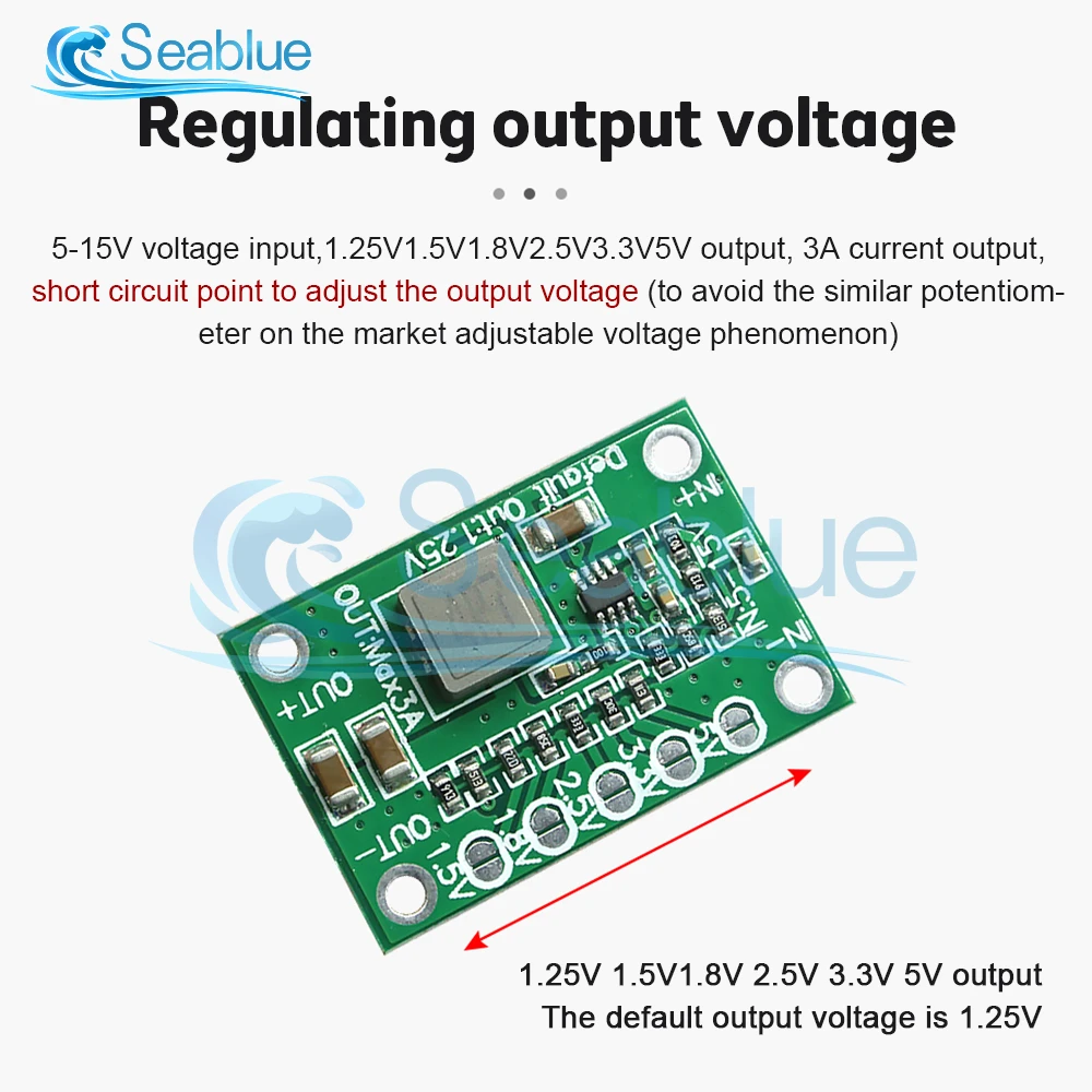 5PCS Adjustable Power Module CA1235 Buck Power Module 1.25V 1.5V 1.8V 2.5V 3.3V 5V Output 5-15V Input Step-Down Power Supply