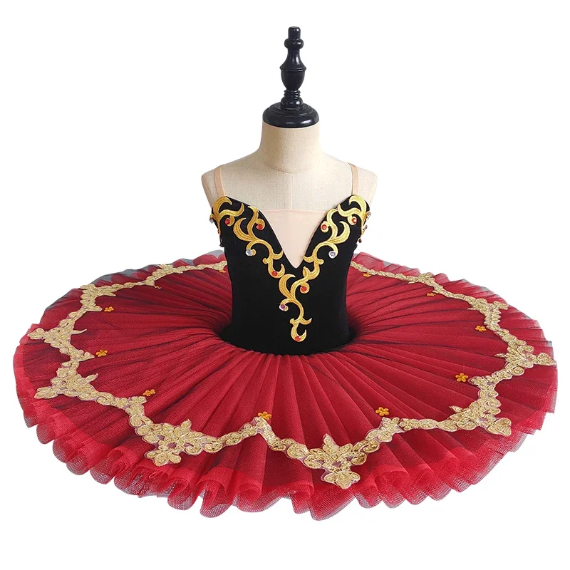 الأحمر المهنية الباليه توتو فطيرة طبق توتو راقصة الباليه حزب اللباس الكبار النساء أزياء رقص الباليه