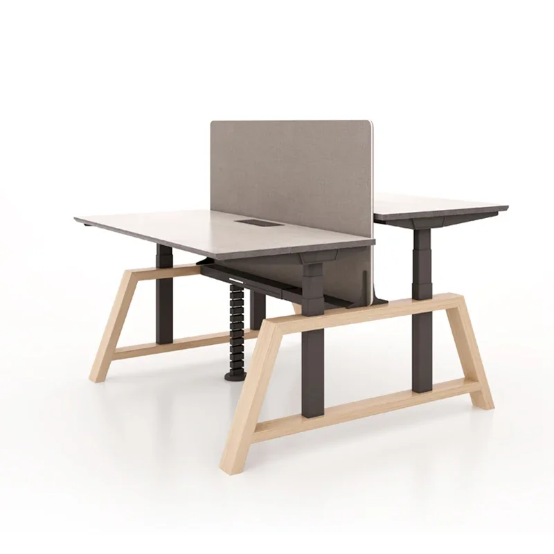 Modern Dual Motor Height Adjustable Electric Frame Lifting Table Legs Dual Motor Standing Desk, Suitable for Home or Office Use