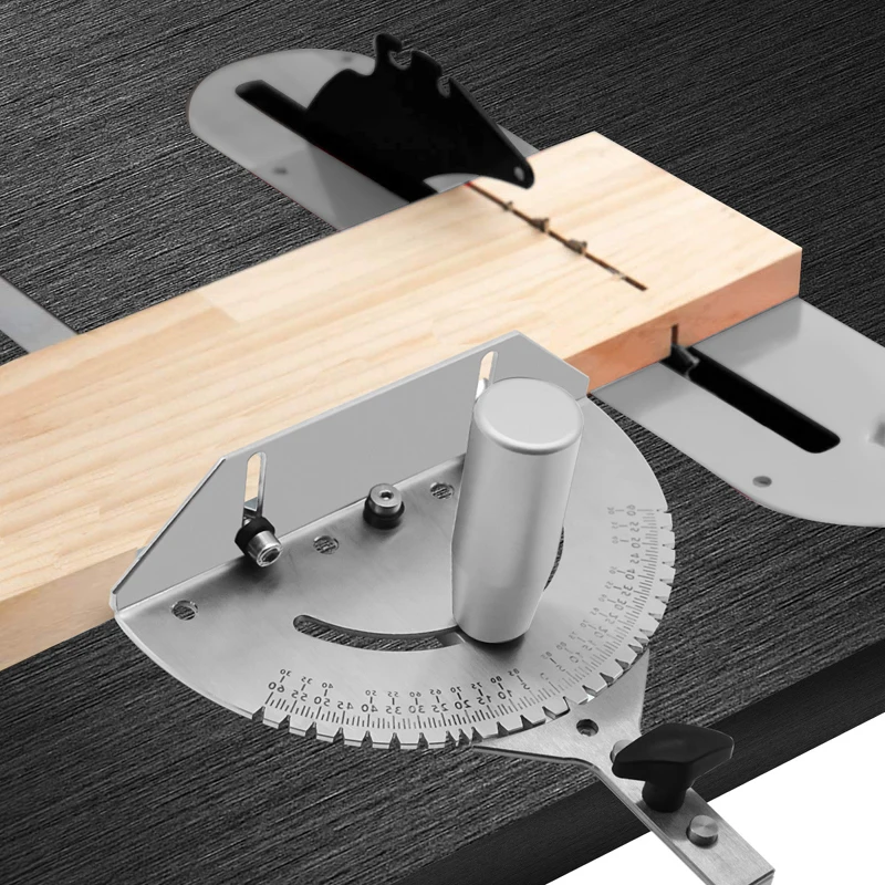 

450mm Angle Miter Gauge Sawing Assembly Ruler Box Joint Jig Track Stop Limit Profile Fence Woodworking Tools Table Saw Router