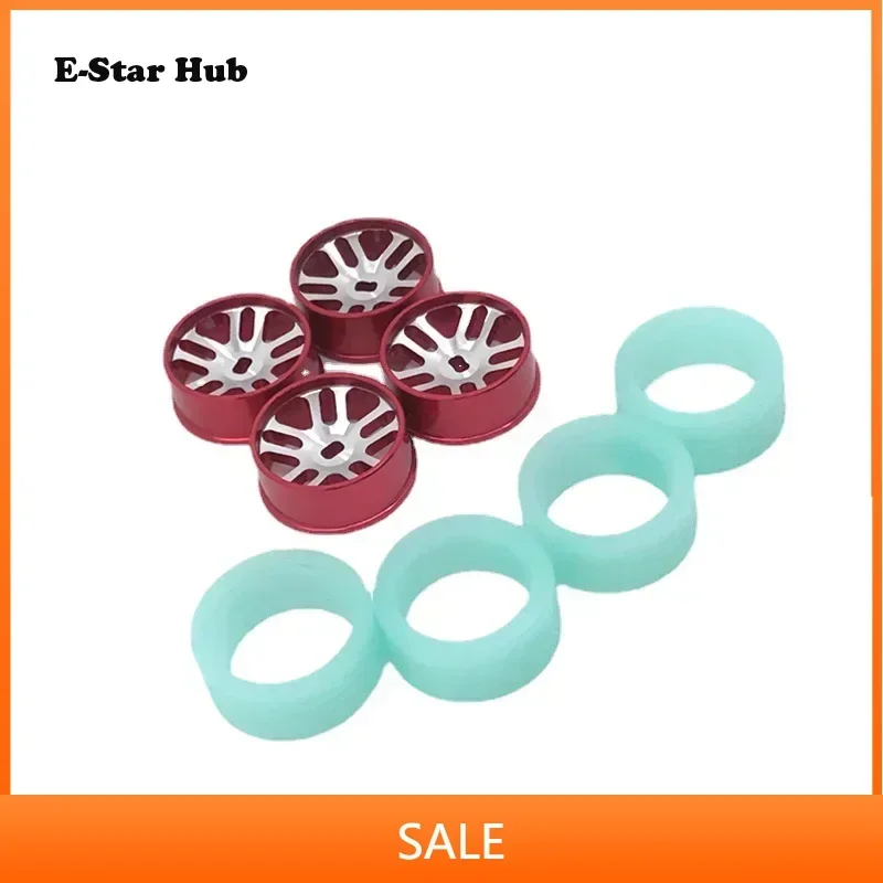 

Металлические обновленные колеса и набор светящихся мягких шин для WLtoys 284131 K989 Iw04m Mosquito Car 1/28 RC Car