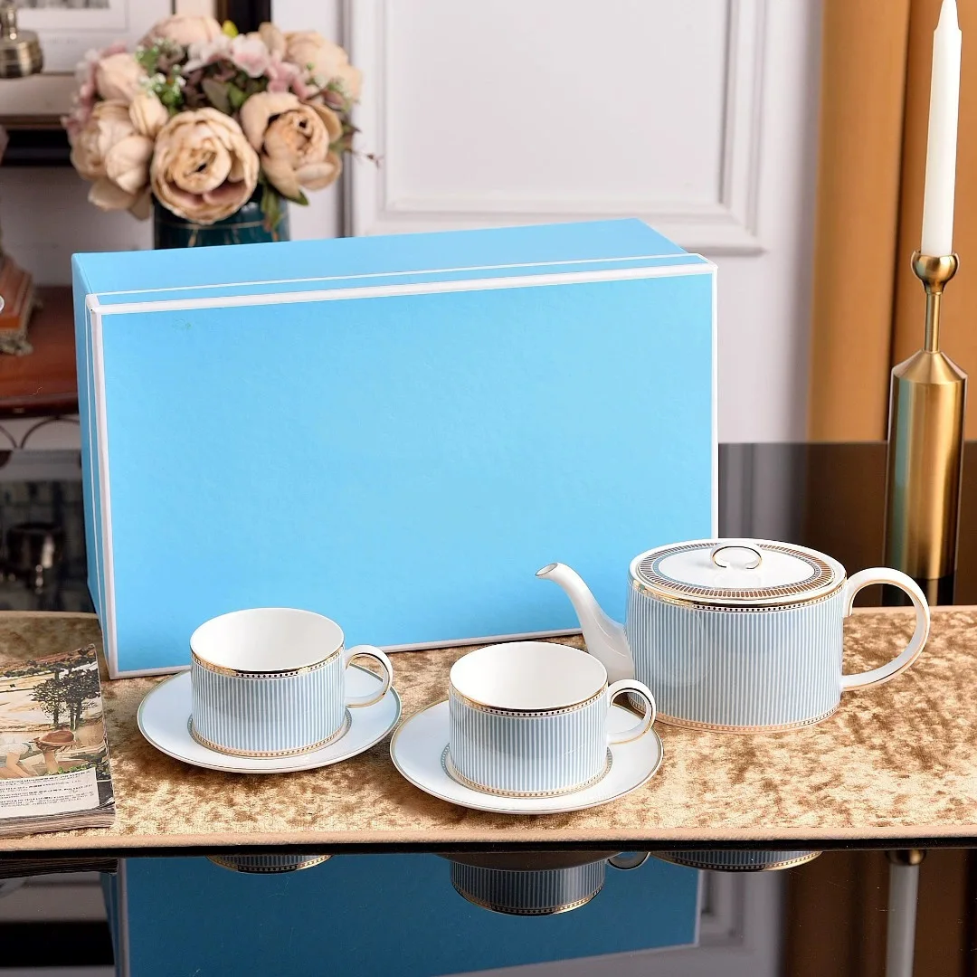 

Luxury Western style dining plate, ceramic cup, high-end exquisite afternoon tea cup tray, coffee cup set gift box