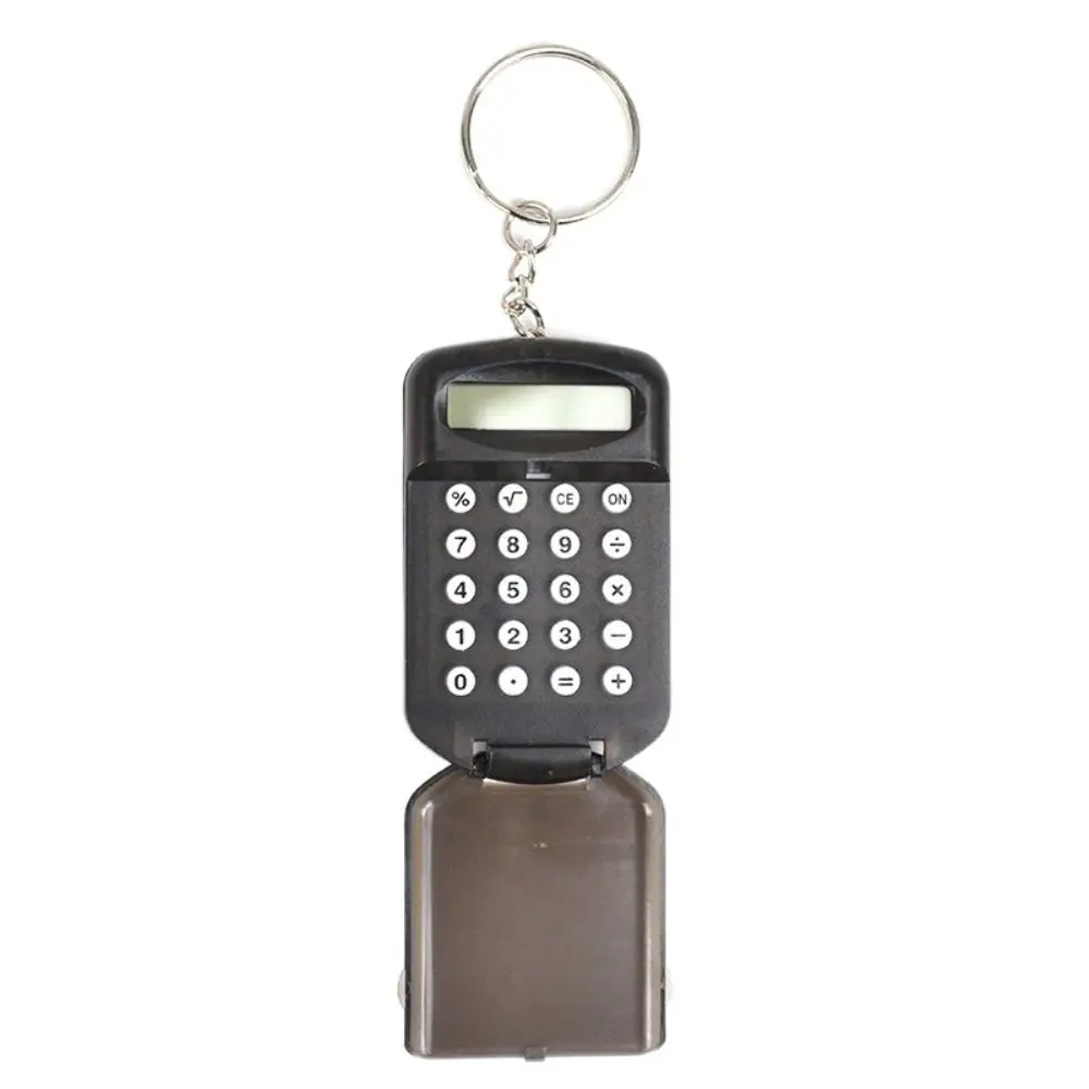 Portable Creative Calculator Multifunctional 8 Digits Display Key Chain Lightweight Mini Student Stationery Student