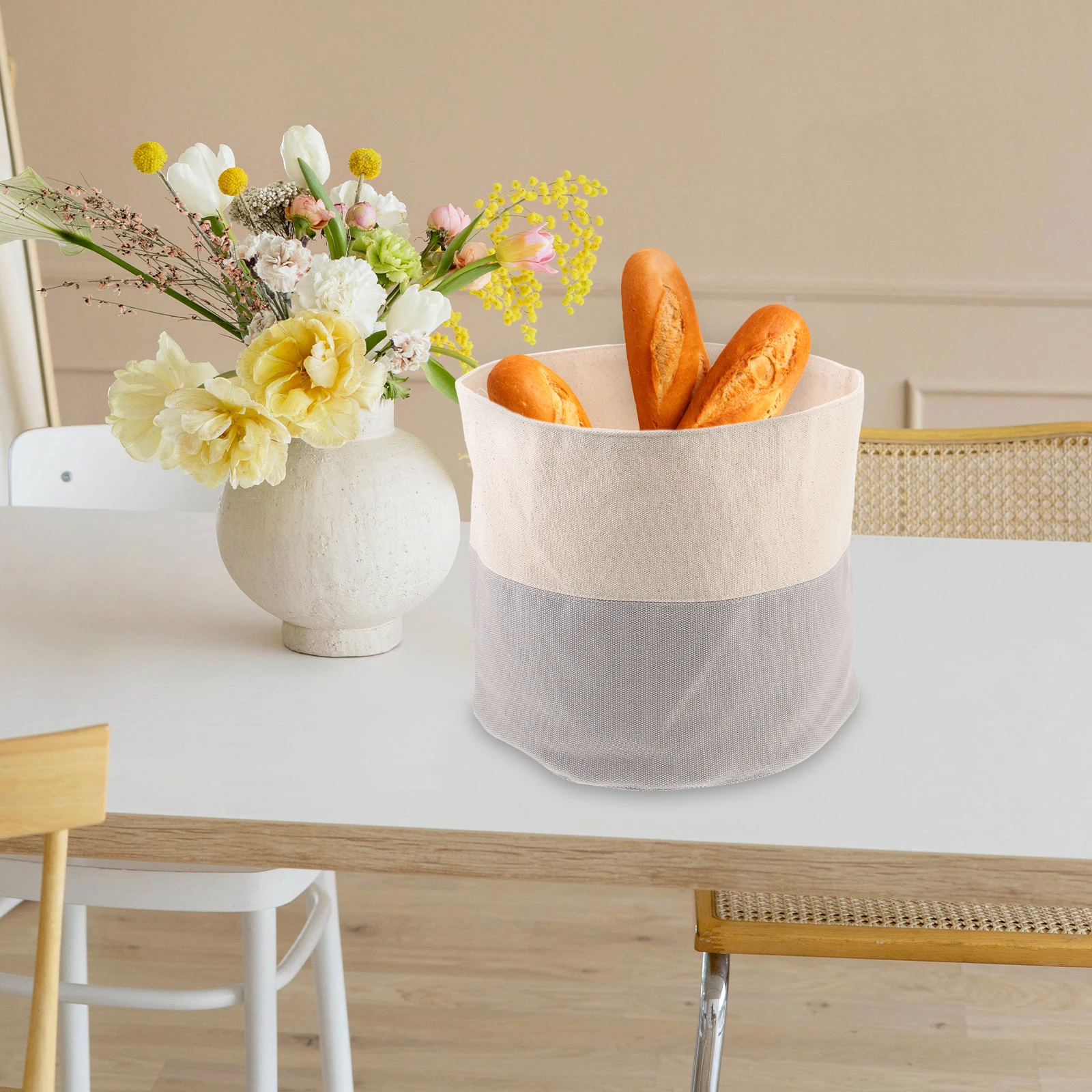 

Cotton Bread Bag Food Grade Reusable Storage Basket Grocery Bakery Safe Eco Pastry Container Kitchen Bar Utensils Set