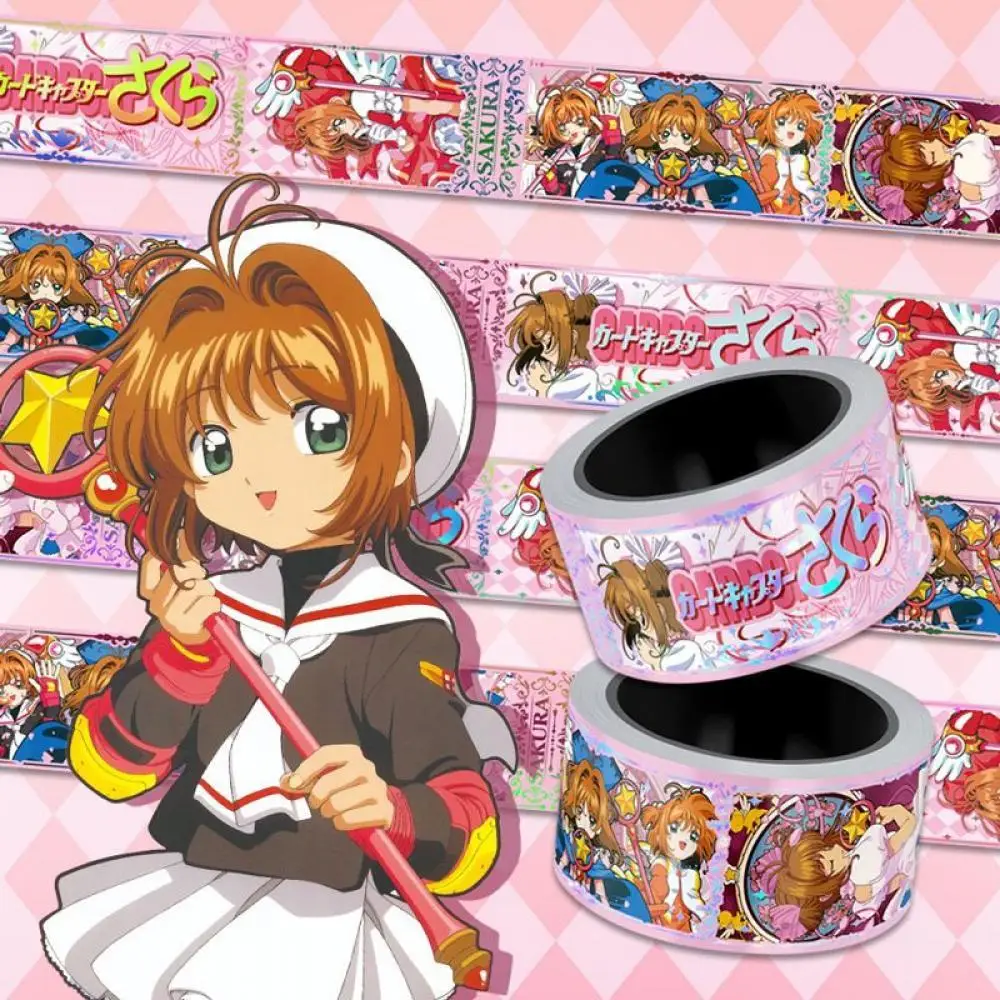 Card Captor Sakura Laser waterproof PVC Roll stickers Card Cards Stickers Goods badge diy decorate Anime periphery Children Toys