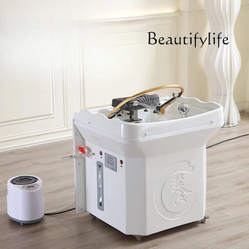 

The mobile head treatment basin can be grafted on the beauty bed, scalp hair care in beauty salons, and water circulation.