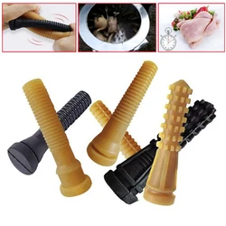 50Pcs Multi-Size Poultry Hair Removal Machine Rubber Stick Chicken Duck Quail Pigeon Plucking Rubber & Tendon Strip Black/Yellow