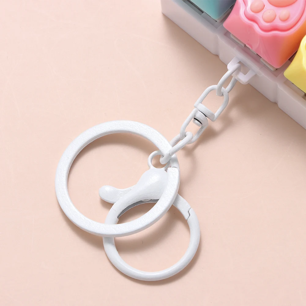 New Cat's Paw Shape Fidget Keychain 9Keys DIY Keyboard Finger Keyboard Cap Keycap Pass The Time Clicker Adult