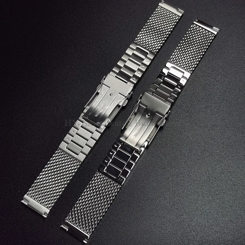 High Quality Stainless Steel Strap 20mm 22mm for Omega Seamaster Bracelet Brushed Metal Strap Adjust Deployment Buckle WristBand