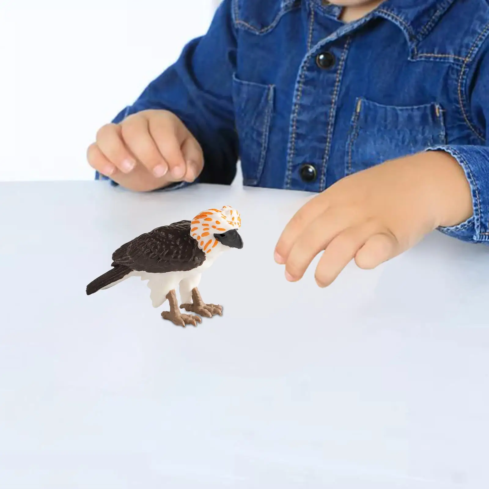 Simulation Philippine Eagle Playset Miniature Bird Figures Toy for Kids