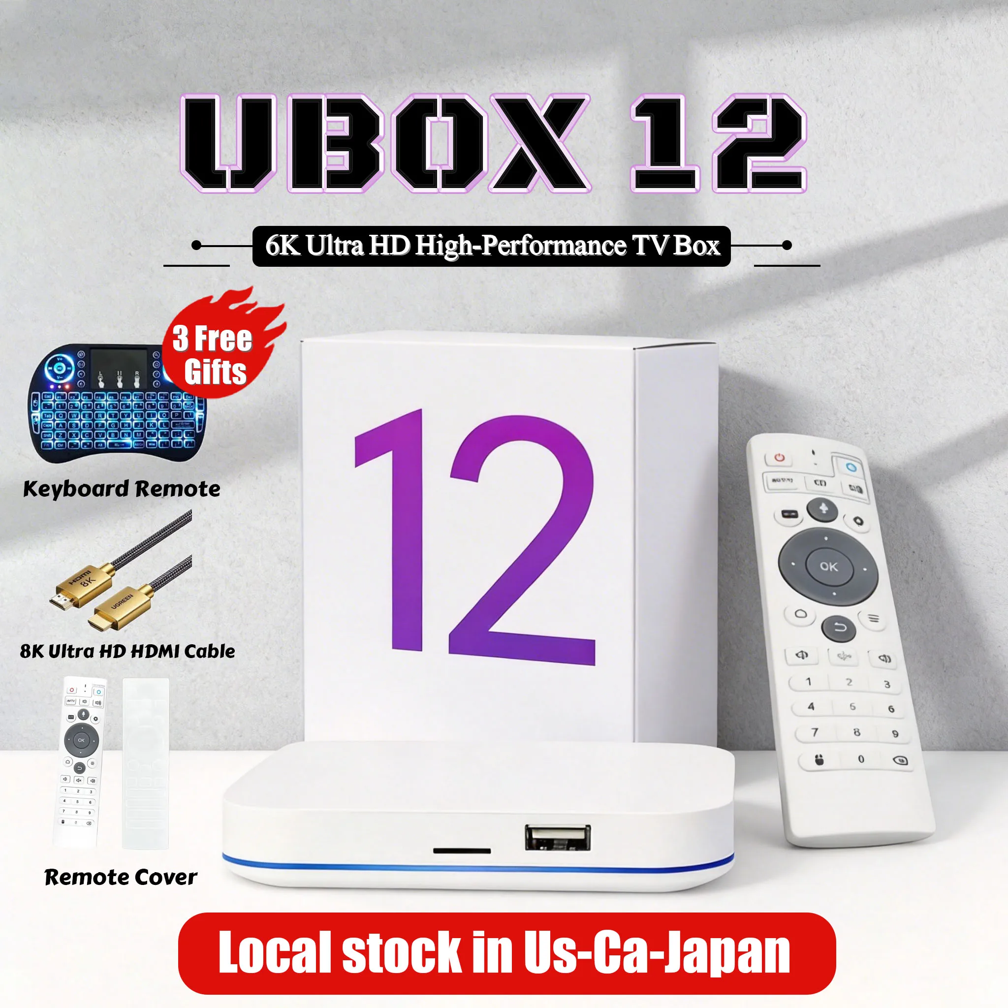 【Genuine】2026 Unblock Tech UBOX12 Android TV Box, Global Version 6K Smart Set-Top Box, Hot in US, UK, Japan, Korea, CA, AU, NZ