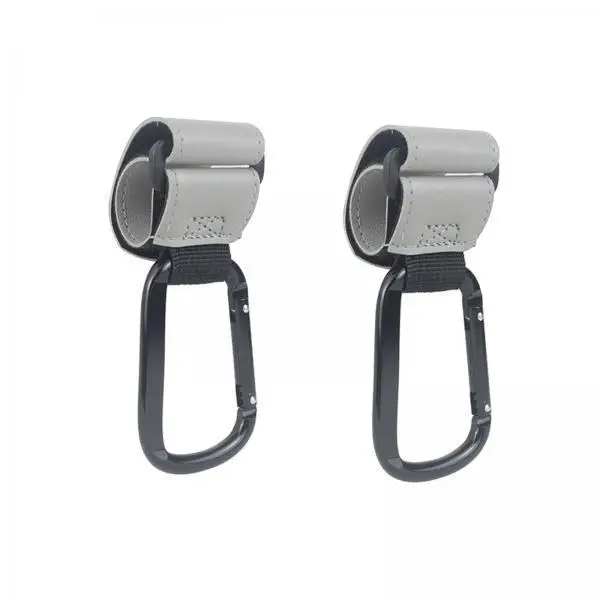Portable Stroller Hooks Aluminum Alloy Diaper Bag Holder Adjustable Pram Strap Connector for Baby Cart