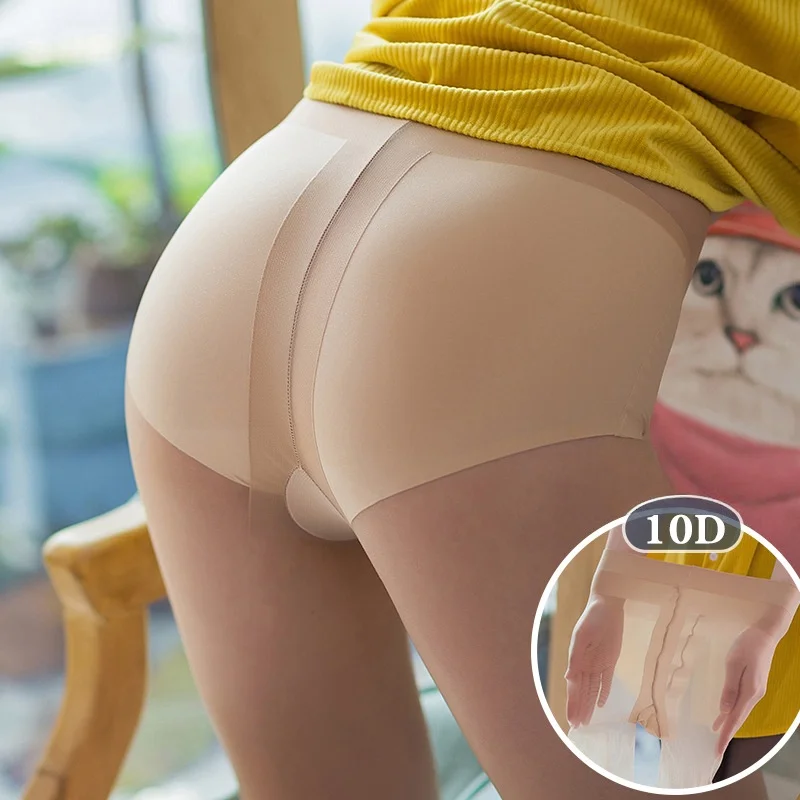 1 paire de collants couleur peau pour femmes, collants fins d'été, bas Ultra-fins à entrejambe en T, sans couture, bas extensibles en Nylon