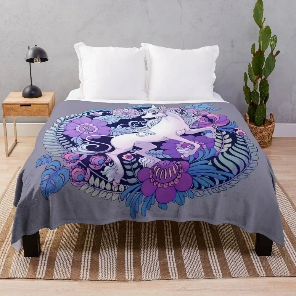 

The Last Unicorn Throw Blanket Designers Single Thin warm for winter Blankets