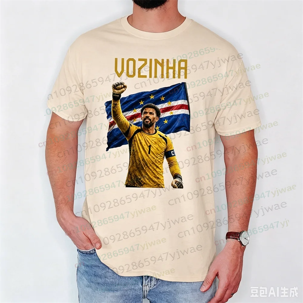 Cape Verde Goalkeeper Flag Jersey Graphic Tees Vozinha #1 Fans Gift Unisex T-Shirt Summer Short-sleeve Streetwear Men's Clothing