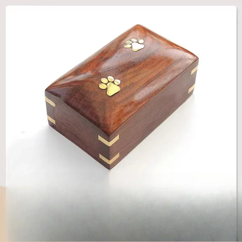 Pet death urn souvenir home burial coffin cat dog spark urn solid wood pine