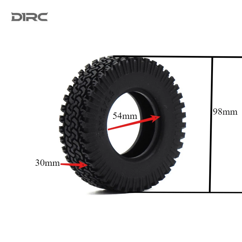 Pneu de simulação de copo de camelo de 1.9 polegadas 120x30mm para carro crawler 1/10 RC Traxxas TRX4 Defender TF2 TRX6 AXIAL SCX10 RC4WD D90 atualizado