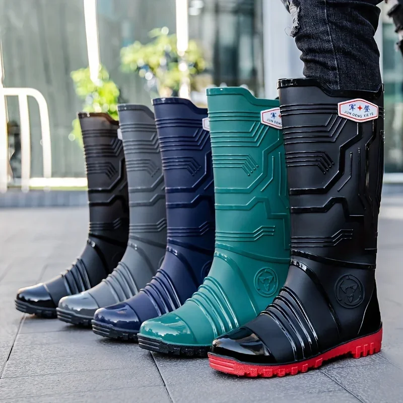 

Men's Waterproof Rain Boots, Comfortable Non-slip Durable Garden Shoes for Fishing and Outdoor Activities