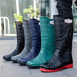 Men's Waterproof Rain Boots, Comfortable Non-slip Durable Garden Shoes for Fishing and Outdoor Activities