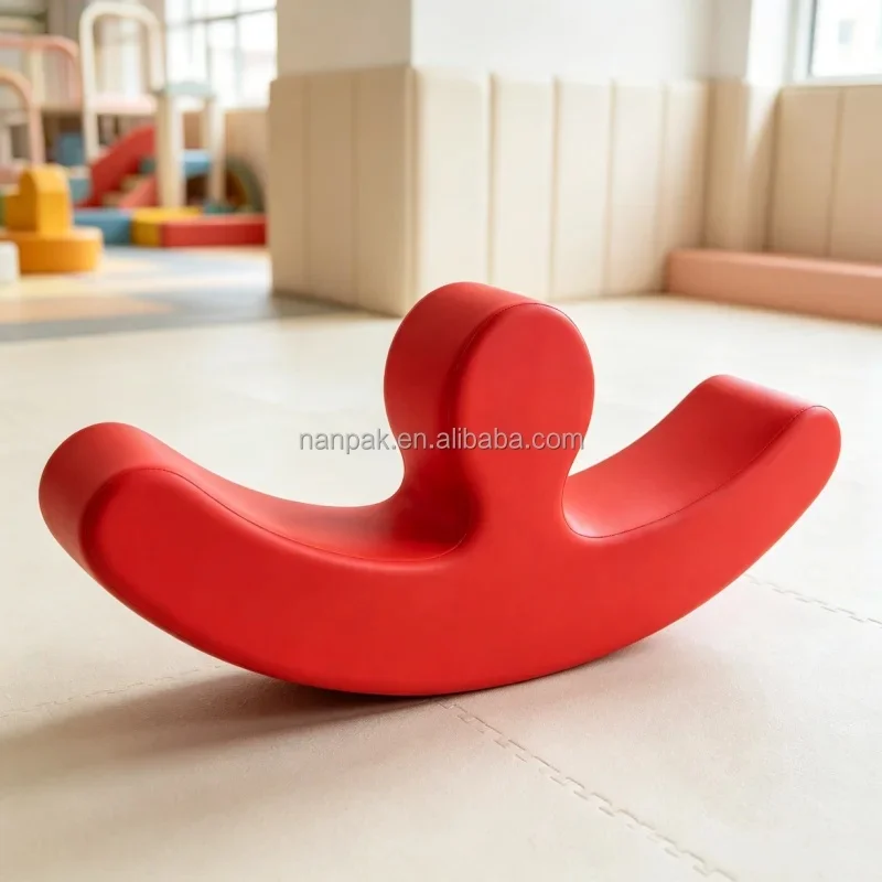 Commercial PU Leather Kids Soft Play Rocker Soft Foam Seesaw Rocking Rider for Party Rental and Shopping Mall