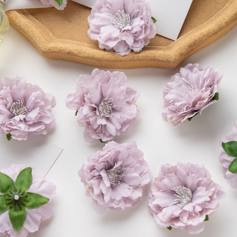 10 Stück Künstliche Seiden-Pfingstrosenblumen für Scrapbooking, DIY, Kunsthandwerk, Staubknospen für Heim-, Party-, Hochzeitsdekoration, Garten, Weihnachten – Detail 8
