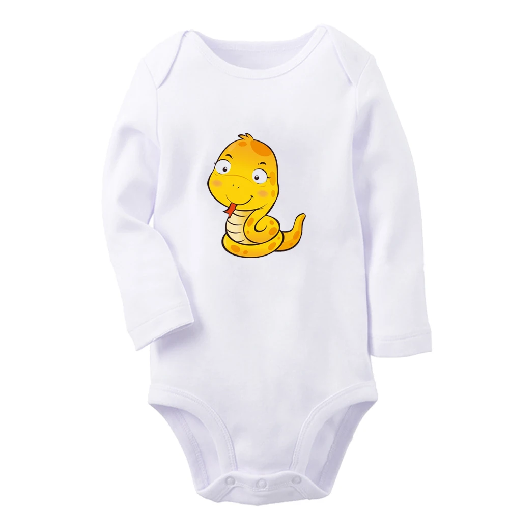 

Horror Cobra Animal Little Snake Cute Baby Rompers Boys Girls Fun Print Bodysuit Infant Long Sleeves Jumpsuit Kids Soft Clothes