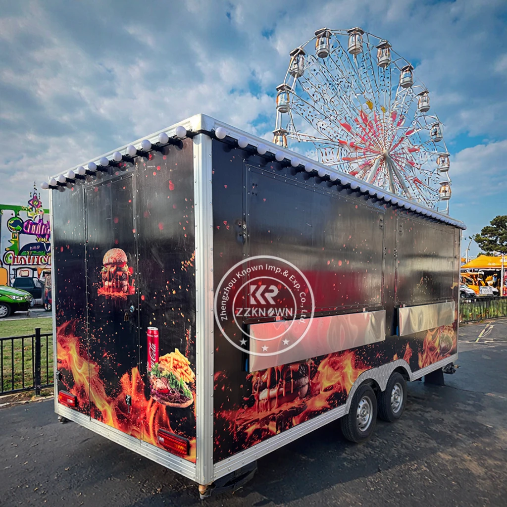 

Custom Food Trailer Ice Cream Truck Fully Equipped Catering Trailer Ice Cream Truck Trailer Food Truck for Sale Usa