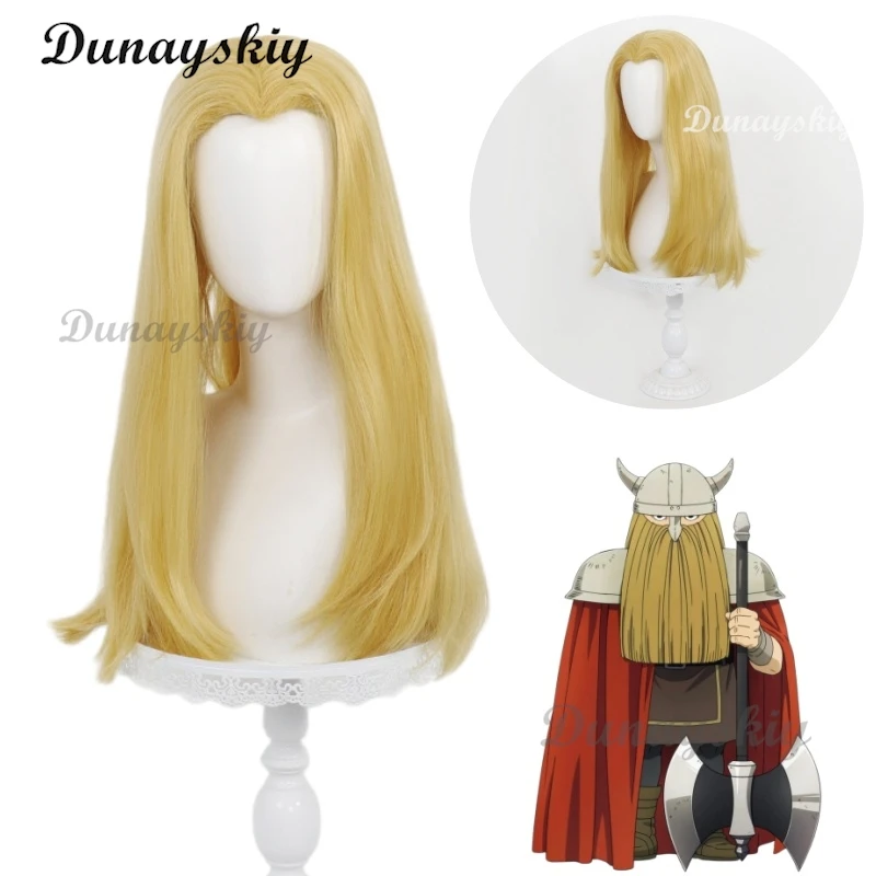 

Eisen Cosplay Set Long Wig Axe Free Wig Cap Frieren Beyond Journey's End Heat Resistant Hair