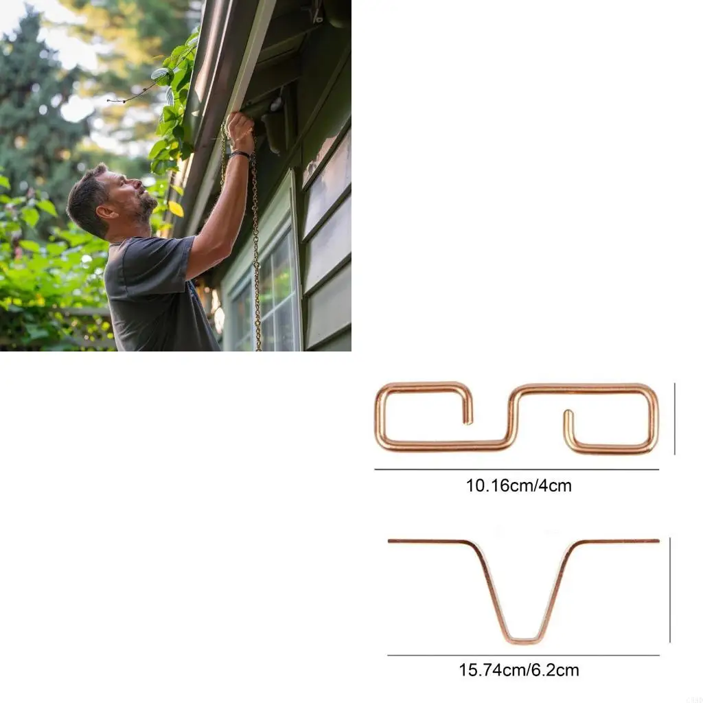 

Rain Chain Gutter Adapter Clip Drainage Connector for Garden Downspout Hardware C5AD