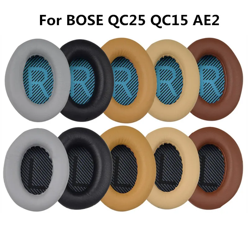 For BOSE QC 2 15 25 35 Qc35 Leather Earpads Ear Pads for BOSE QC35 QC25 QC15 SoundTrue QuietComfort Headphone Protective Sleeve