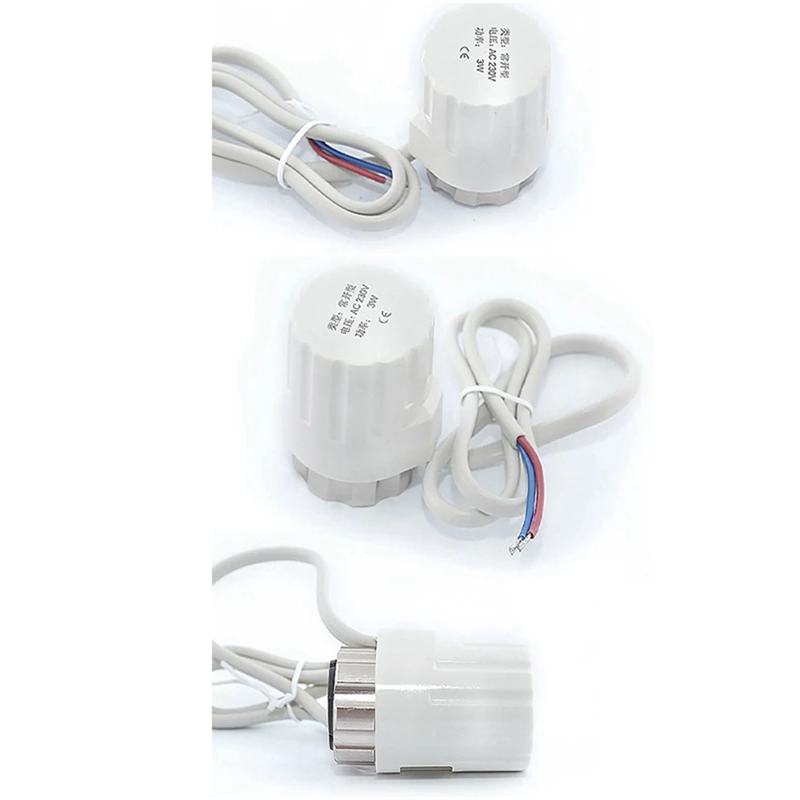 230V Normally Open Actuator Driven Head, M30 X 1.5Mm Electric Floor Heating TRV Constant Temperature Radiator