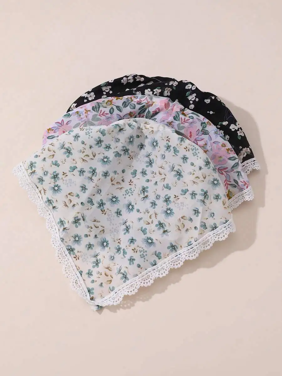 

3pcs Women Bohemian Floral Lace Headbands For Daily Casual Summer Holiday Travel