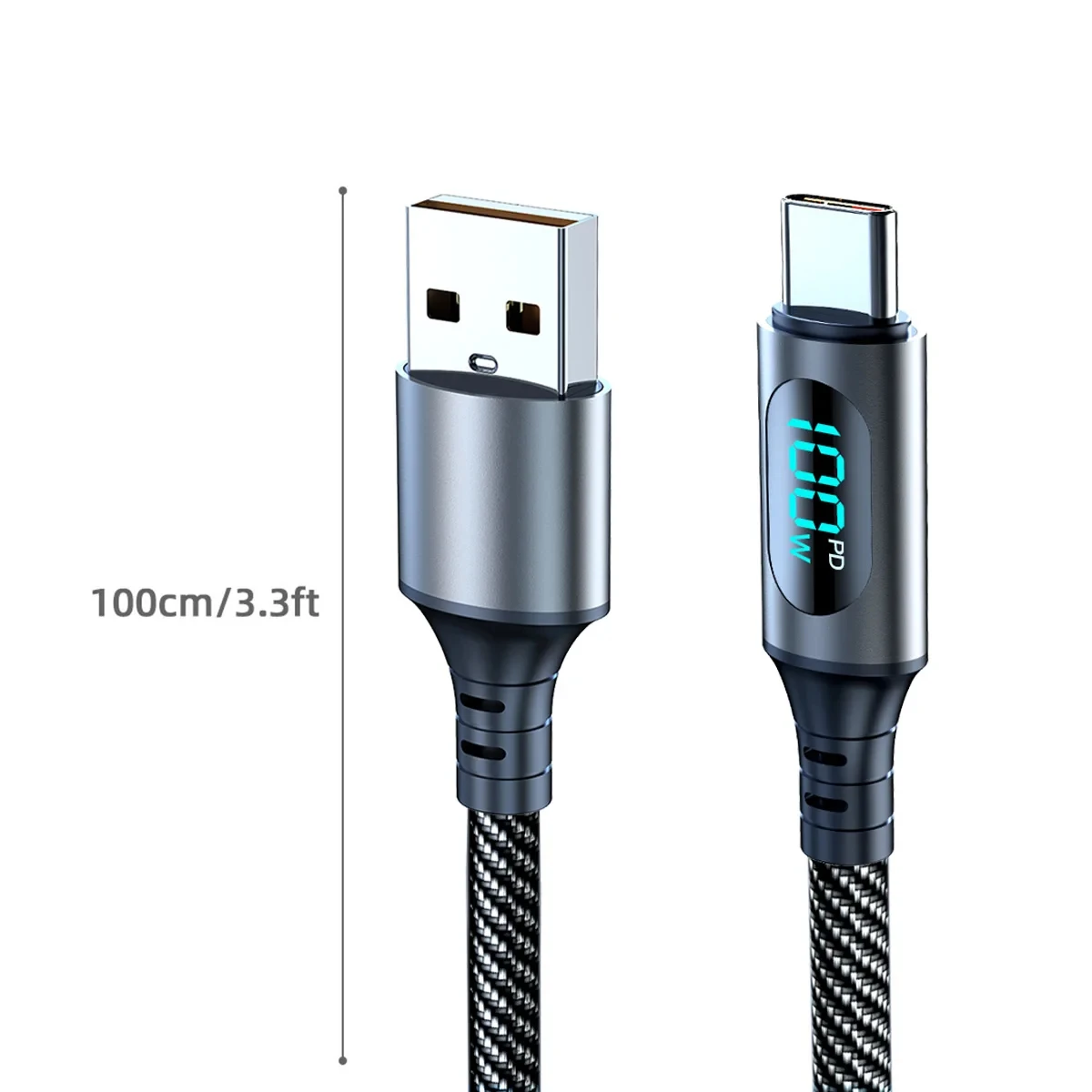 NNBILI 100W USB Type C Cable For Huawei Honor Xiaomi Samsung Super Charge Fast Charging USB C Charger Data Cable Wire Cord 1m 2m