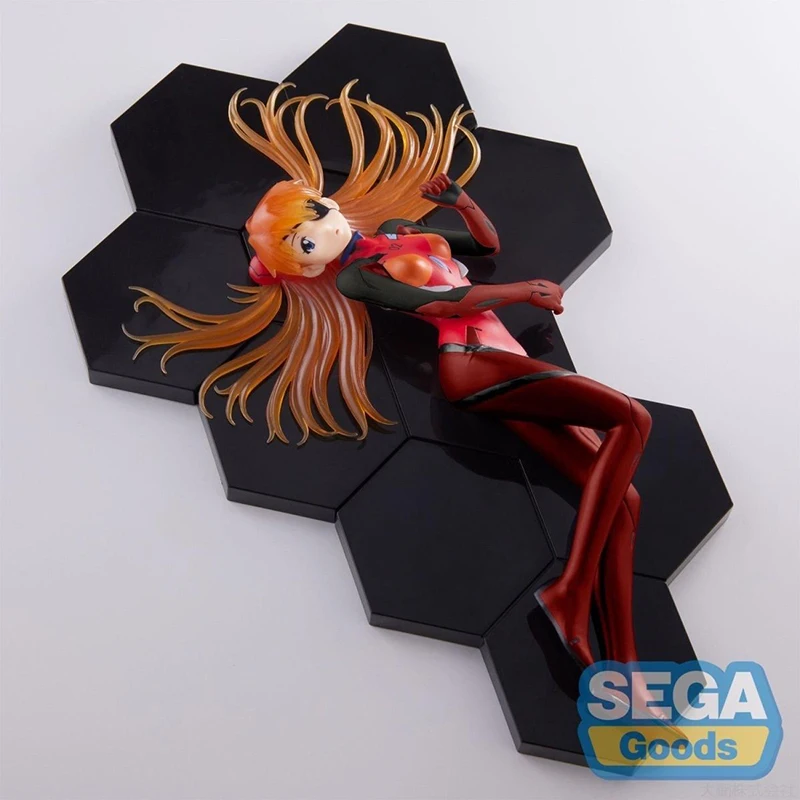 オリジナルセガ新世紀エヴァンゲリオンアニメフィギュア EVA アスカ横たわる姿勢ルミナスタモデル人形グッズおもちゃギフト装飾品