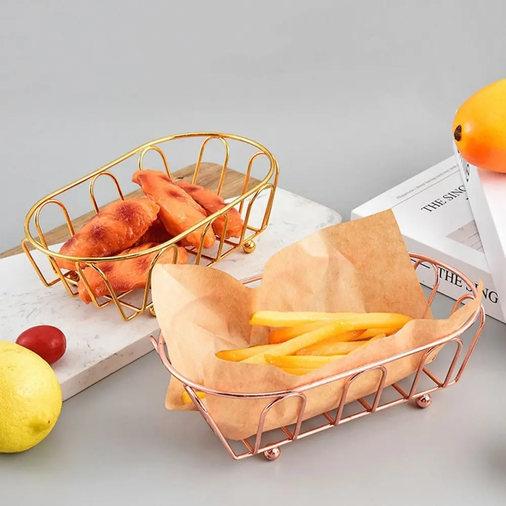 Cesta para Papas Fritas de Acero al Carbono, Mini Cesta Reutilizable para Guardar Pollo Frito y Patatas Fritas, Cesta para Freír Alimentos Resistente a la Oxidación para Cocina