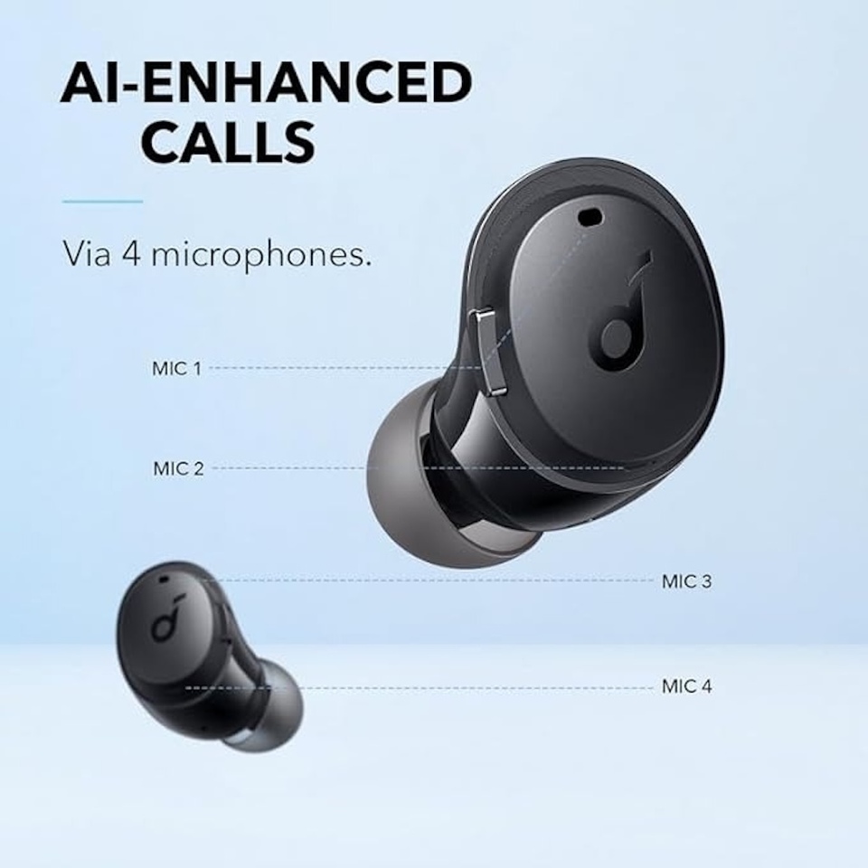  Soundcore by Anker Life Dot 3i in-Ear Noise Cancelling Truly Wireless Headphones, IPX5 Waterproof, Black 