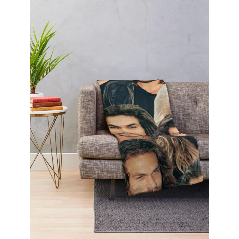 Jason Momoa, ORIGNAL Willow Days, Jason Momoa Collage Throw Blanket 200x180cm Microfiber