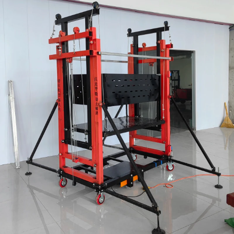 5M Electric Scaffolding Lifting Platform Warehouse Freight Lift Factory Site Remote-Controlled Mobile Folding Freight Lift