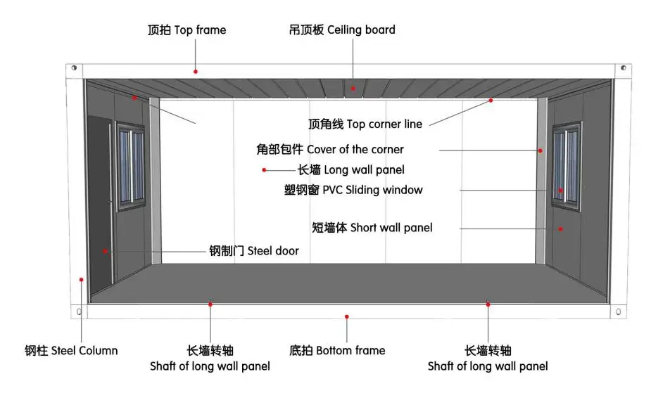 Expandable Folding Container House Prefab House 20ft 40ft Mobile Home Suitable for Living Office Use