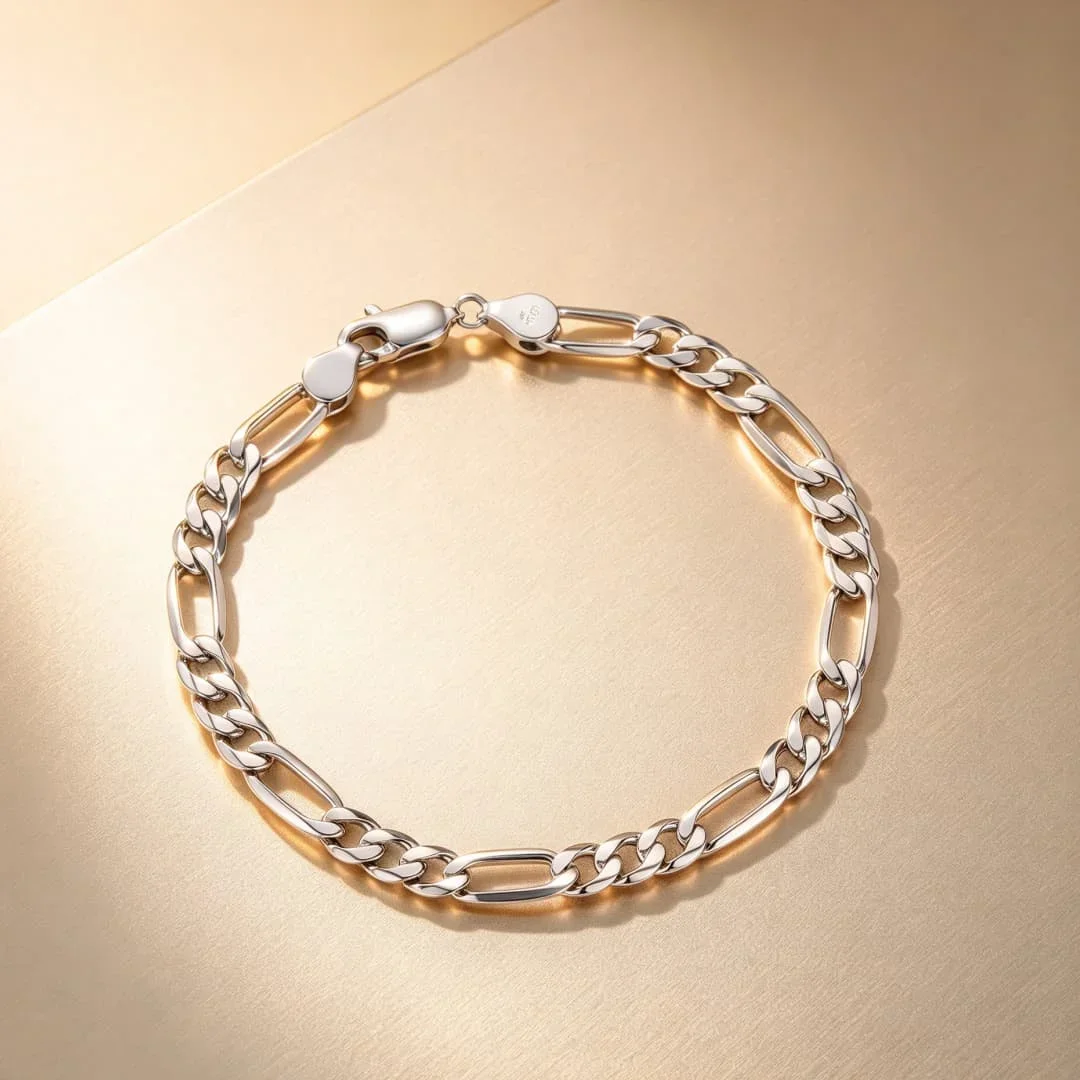 Luxury Brand 925 Sterling Silver Bracelets for Women Nice 4MM Sideways Chain Fashion Wedding Gifts Jewelry Boutique Accessories