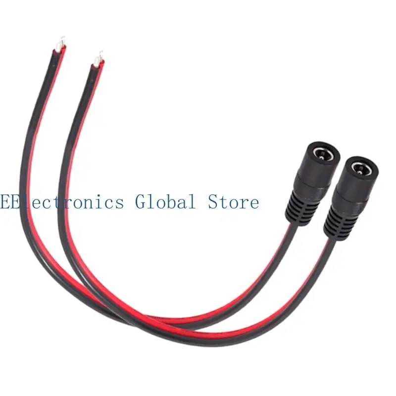 462B PVC-Sheathed DC5521 Power Pigtail with Heavy Wire for Power Supply, Electronic Device Wiring, and Repair Tasks, 2 Piece
